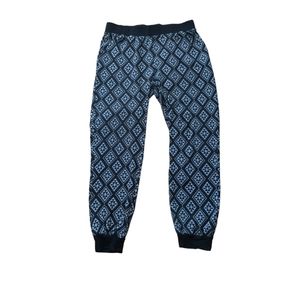 Socialite Patterned Joggers Two Pockets Black and White Size Medium